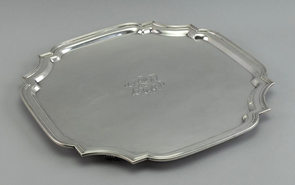 FISHER STERLING SILVER FOOTED TRAY