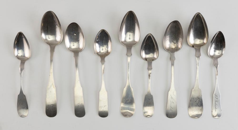  NINE AMERICAN COIN SILVER SPOONS 2f2ac7