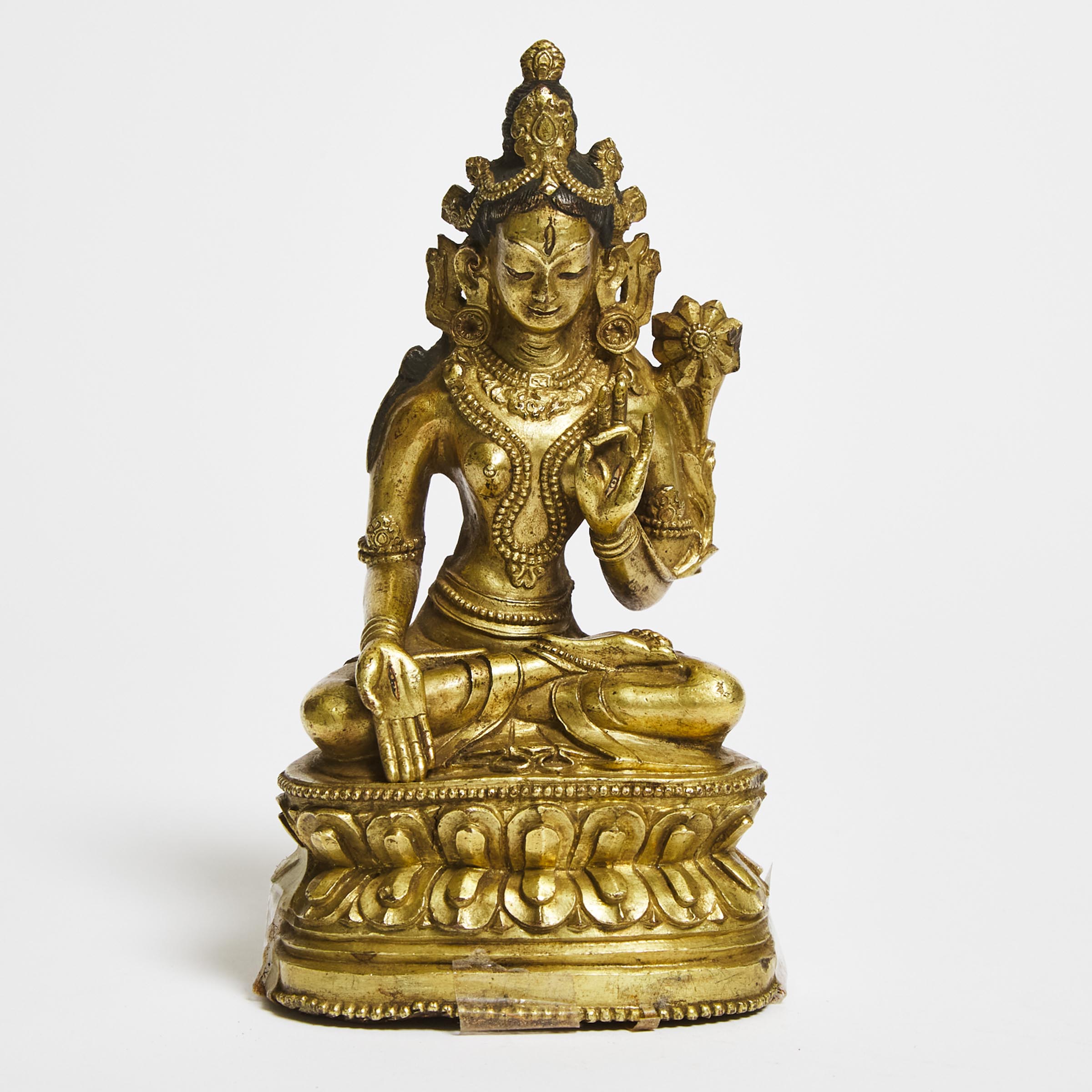 A Gilt Bronze Figure of Tara, Tibet,