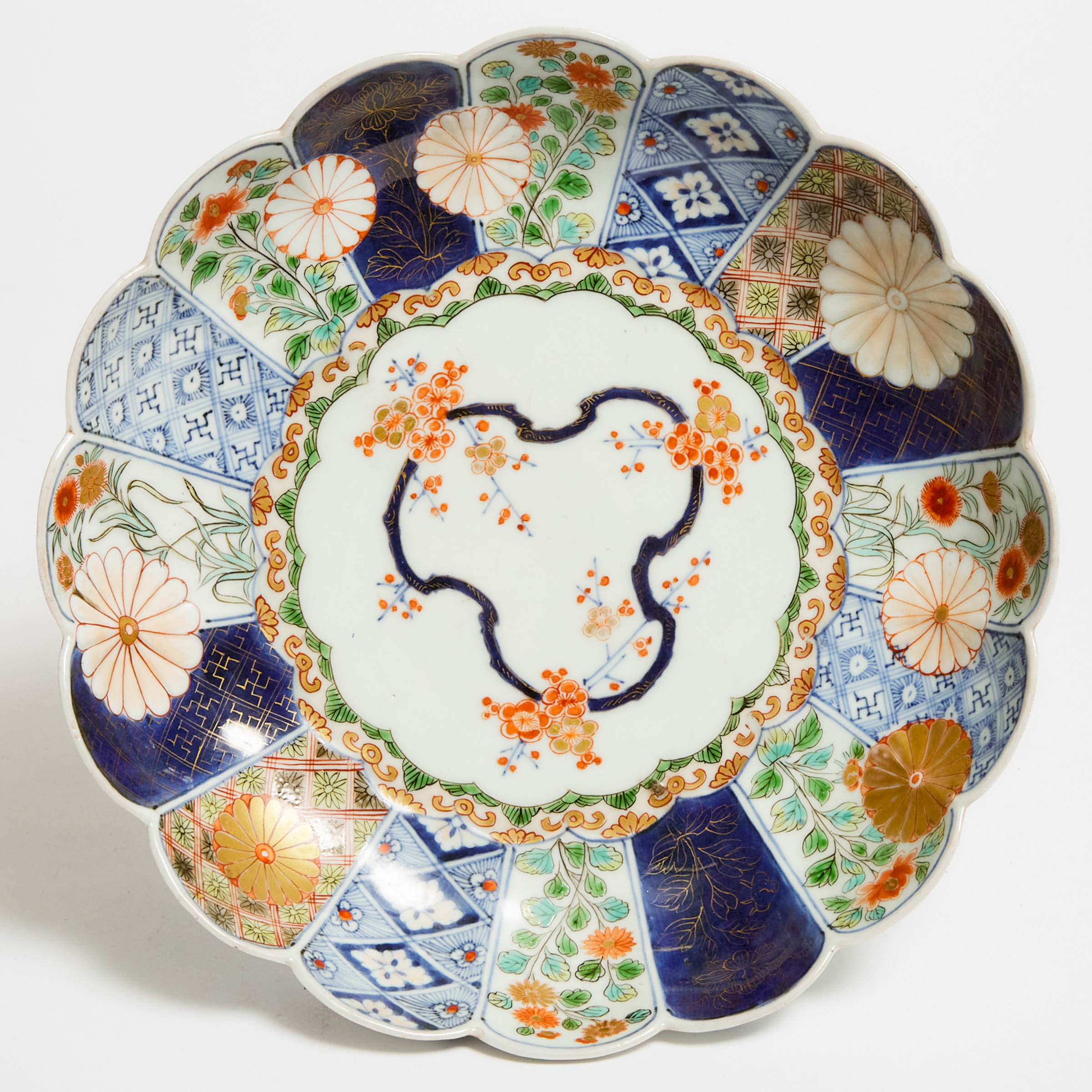 A Japanese Lobed Imari Dish Edo 2f2b1d