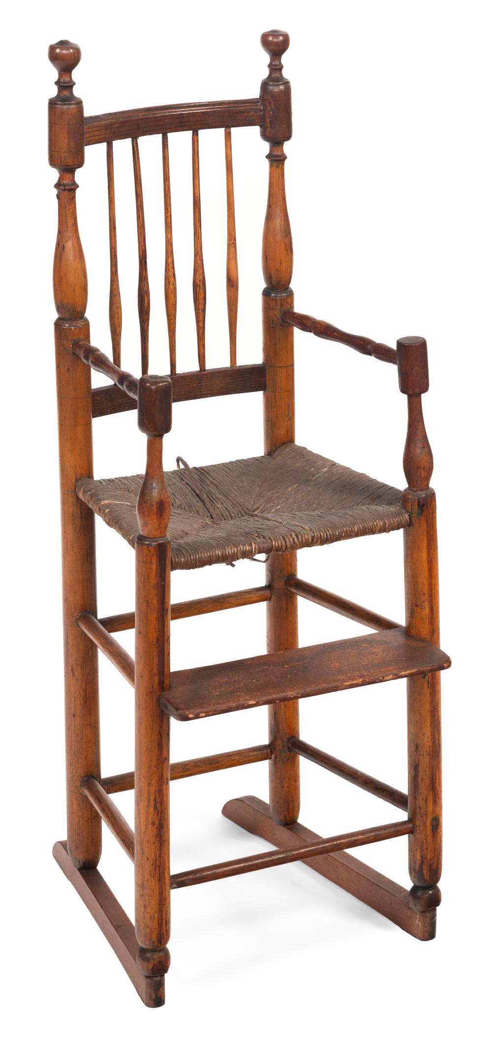 EARLY AMERICAN HIGH CHAIR 18TH 2f2b21