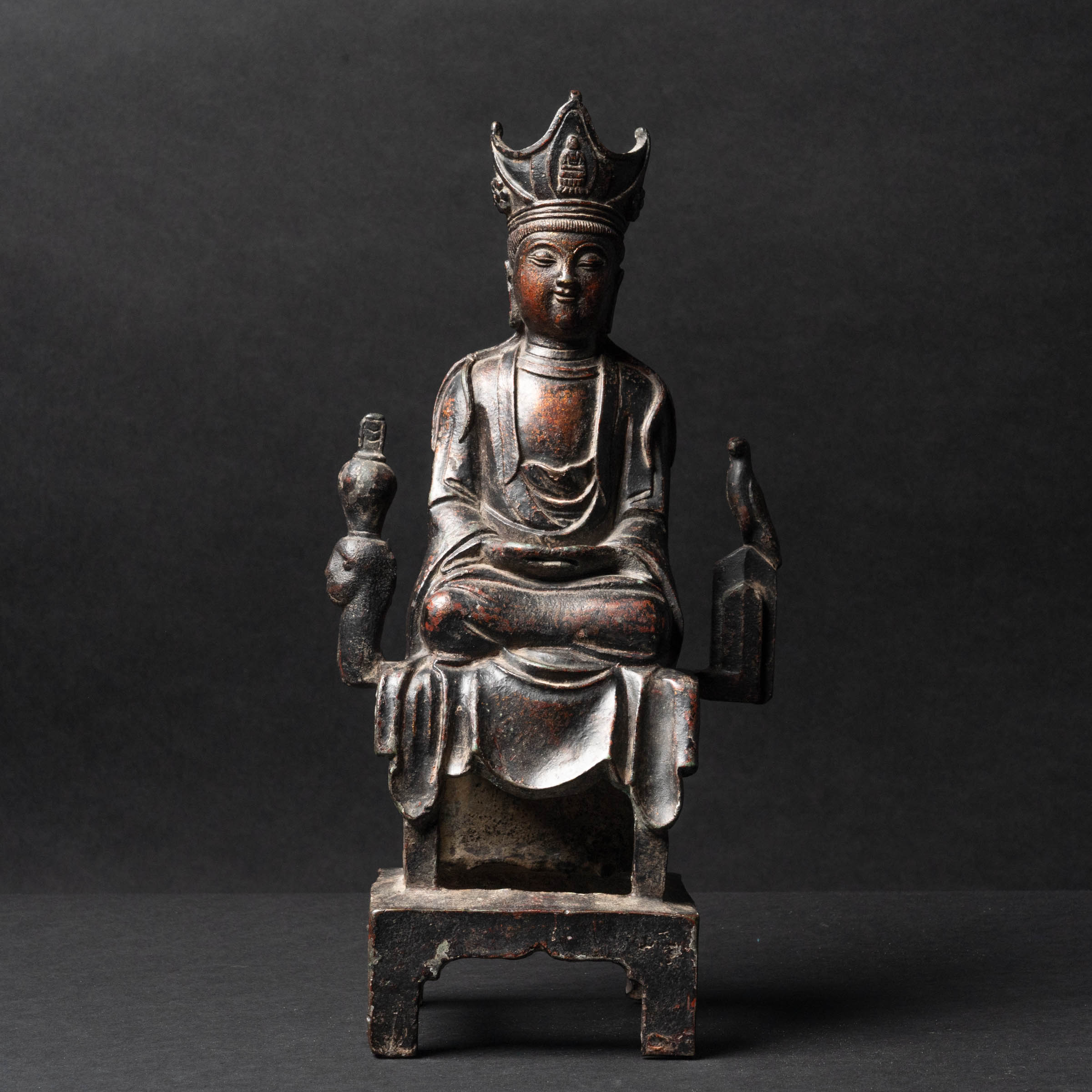 A Lacquered Bronze Seated Figure 2f2b73