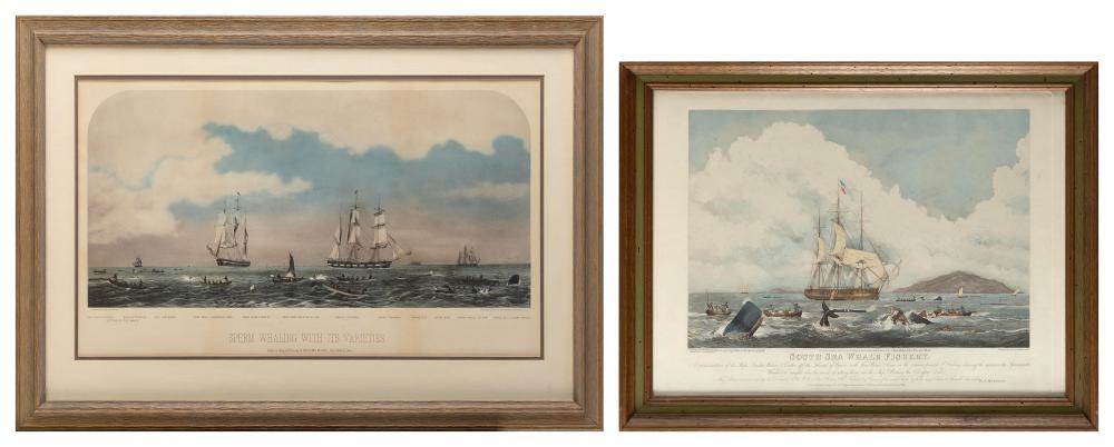 TWO REPRODUCTION WHALING PRINTS 2f2b6f