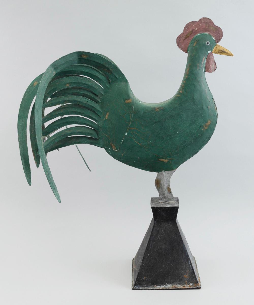 PAINTED TIN ROOSTER 20TH CENTURY