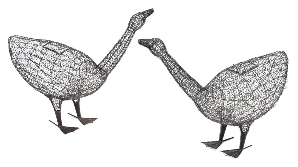 TWO WIRE WORK GEESE CONTEMPORARY