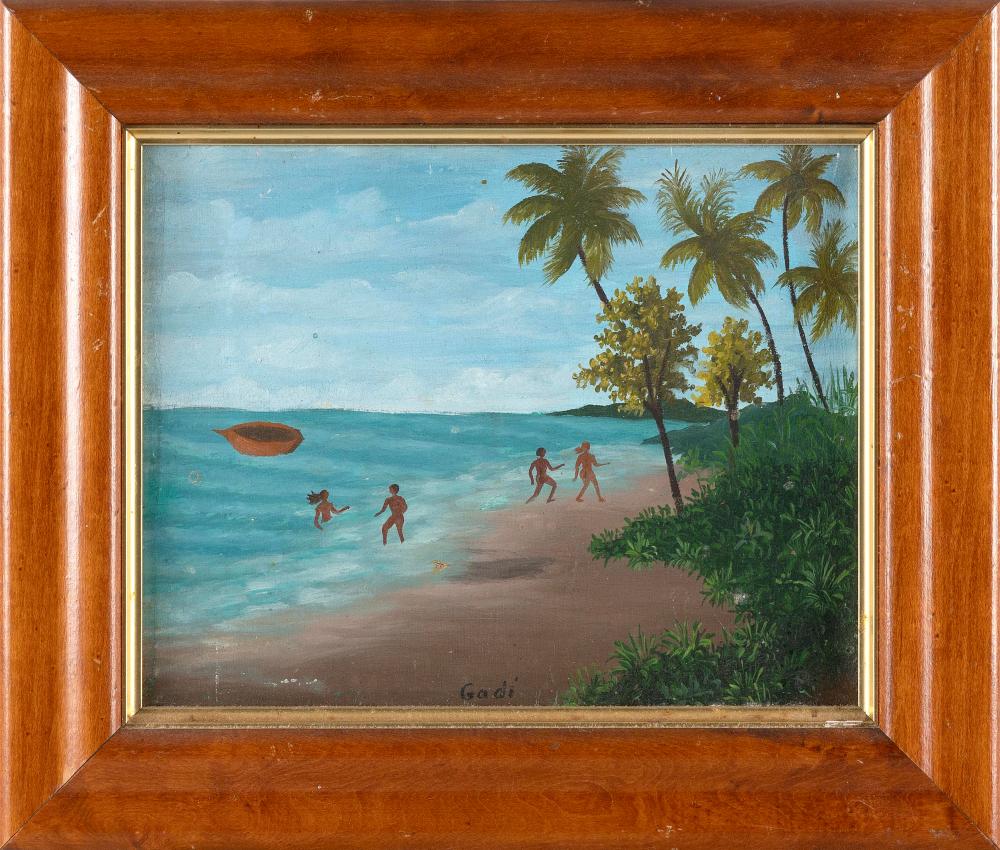 PAINTING OF A TROPICAL SCENE 20TH