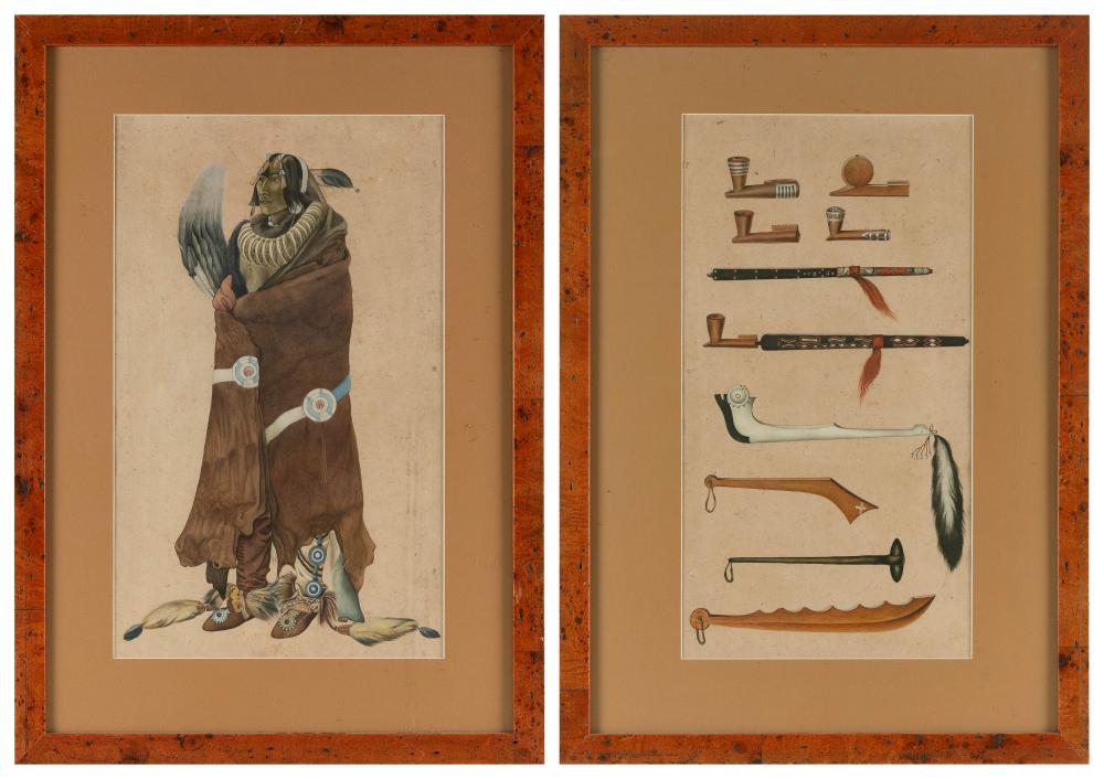 TWO LITHOGRAPHS OF NATIVE AMERICAN 2f2c03