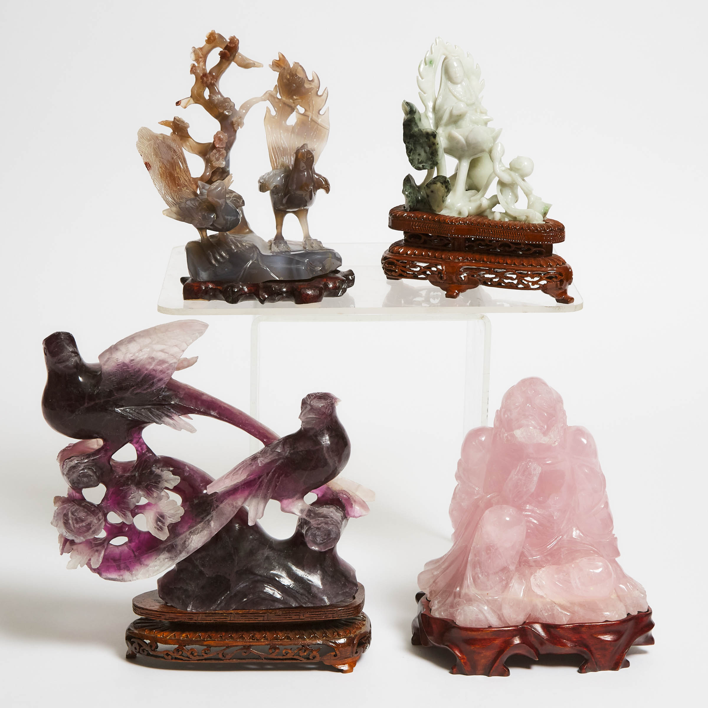 Four Chinese Hardstone Carvings,