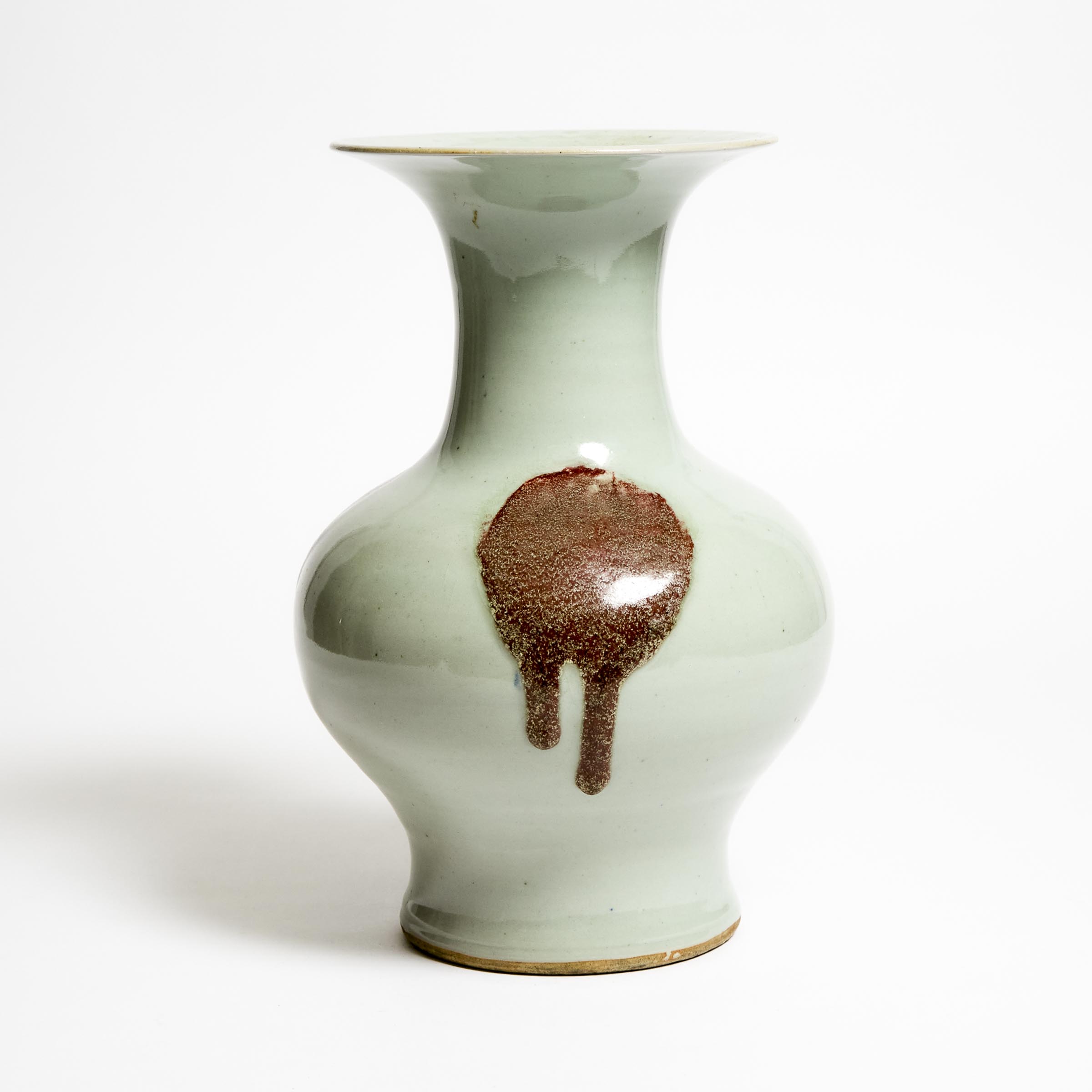 A Chinese Copper-Red Splashed Vase,