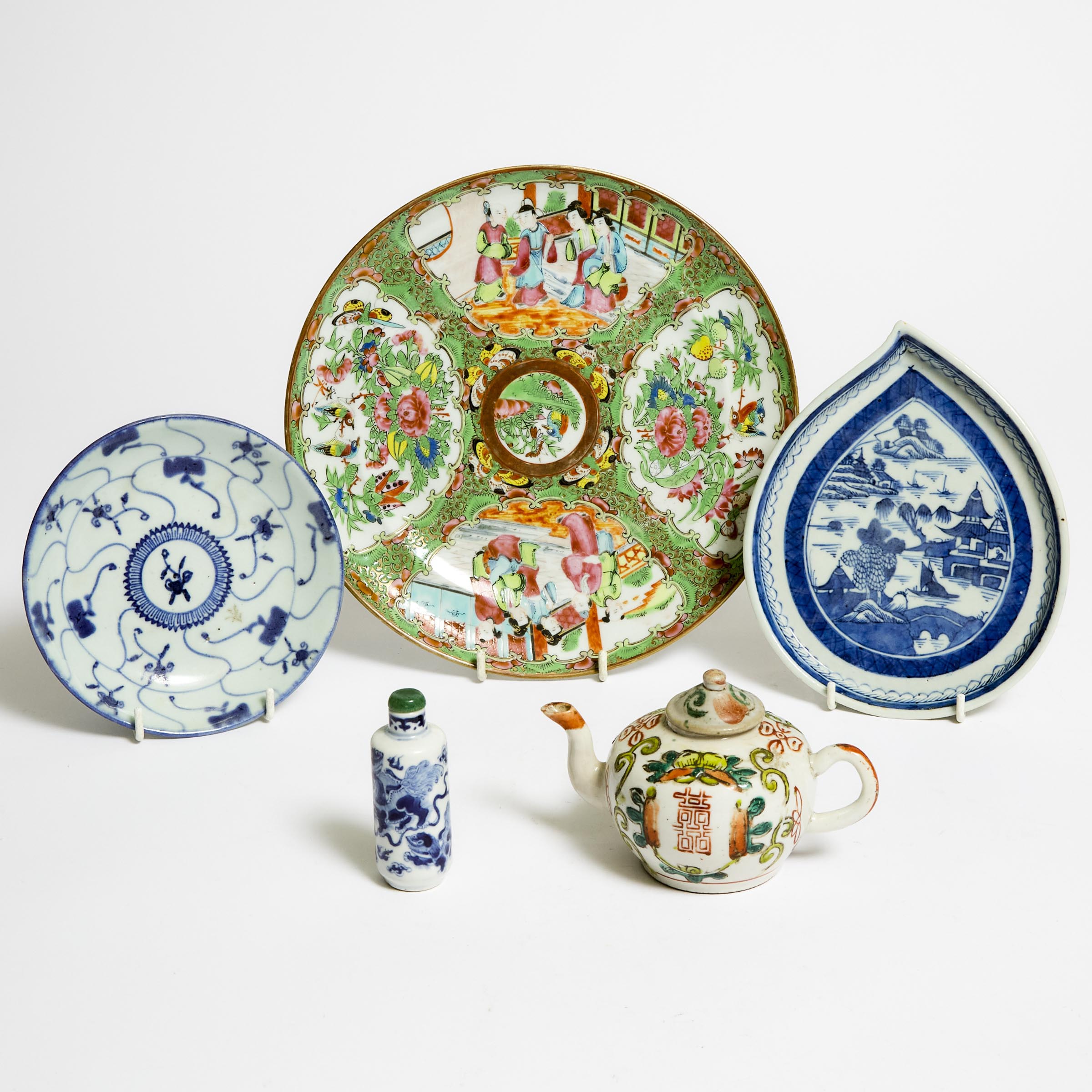 A Group of Five Chinese Porcelain