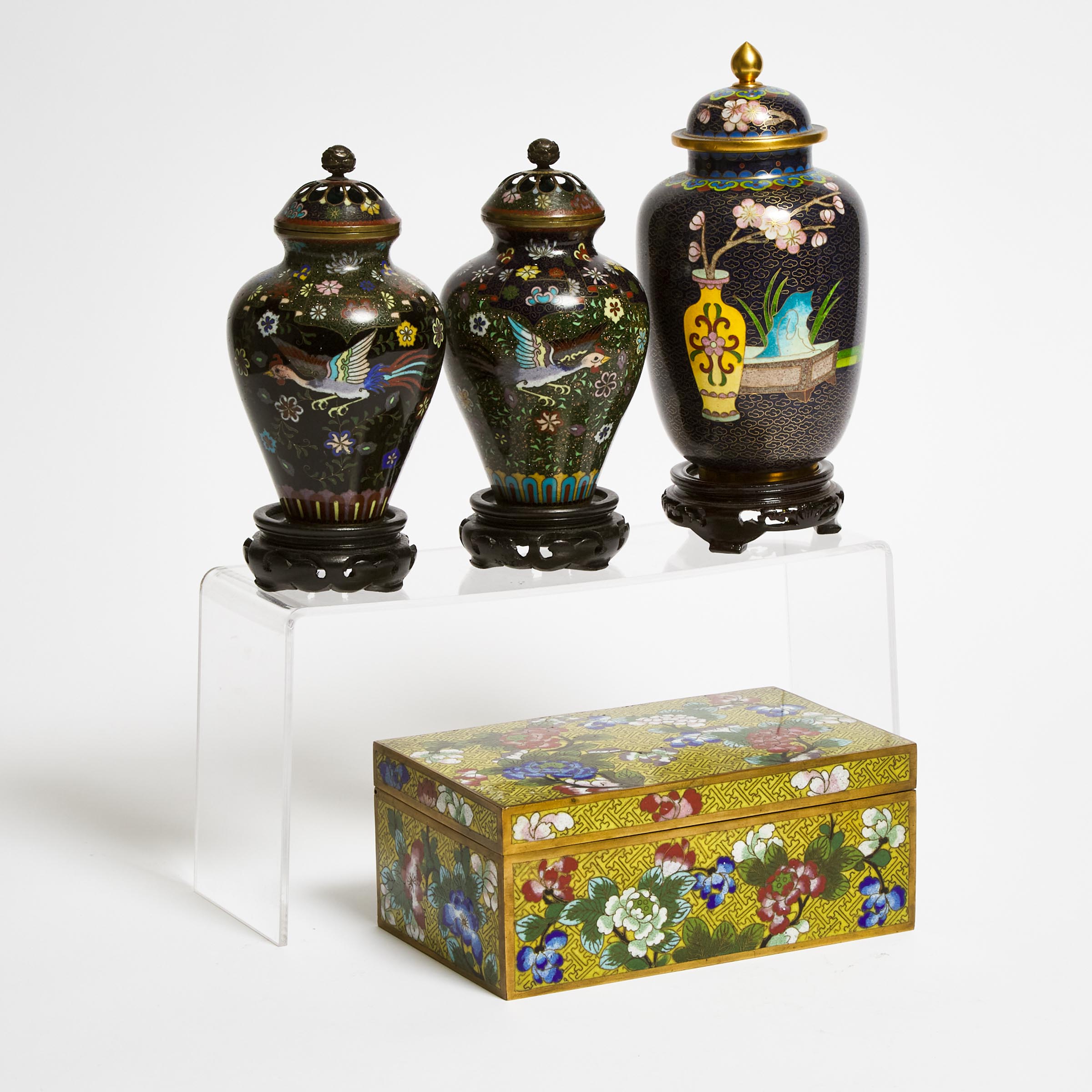 A Group of Four Cloisonn Wares  2f2ca7