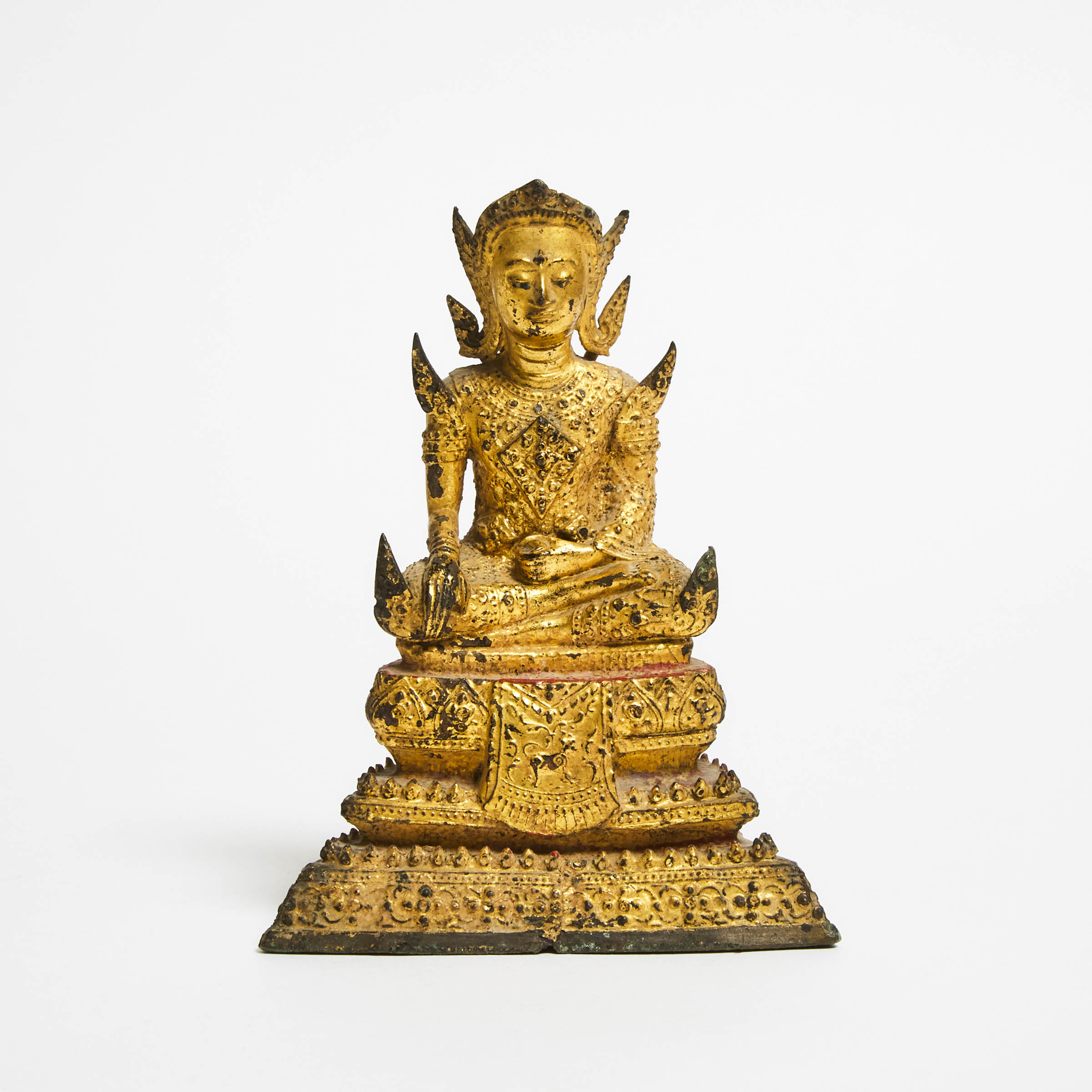 A Thai Gilt Bronze Buddha 19th 2f2cbc