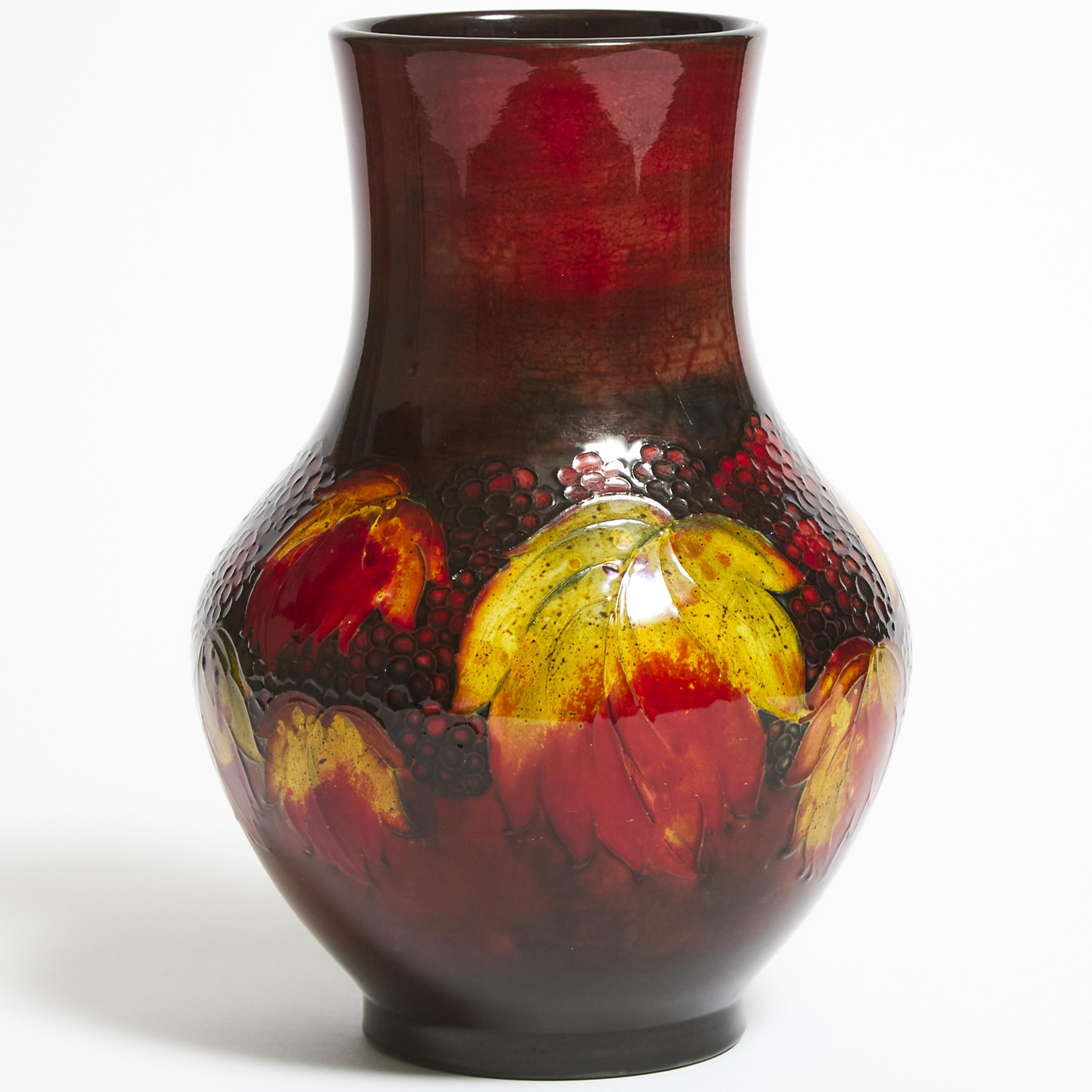 Moorcroft Flambé Blackberry Vase,