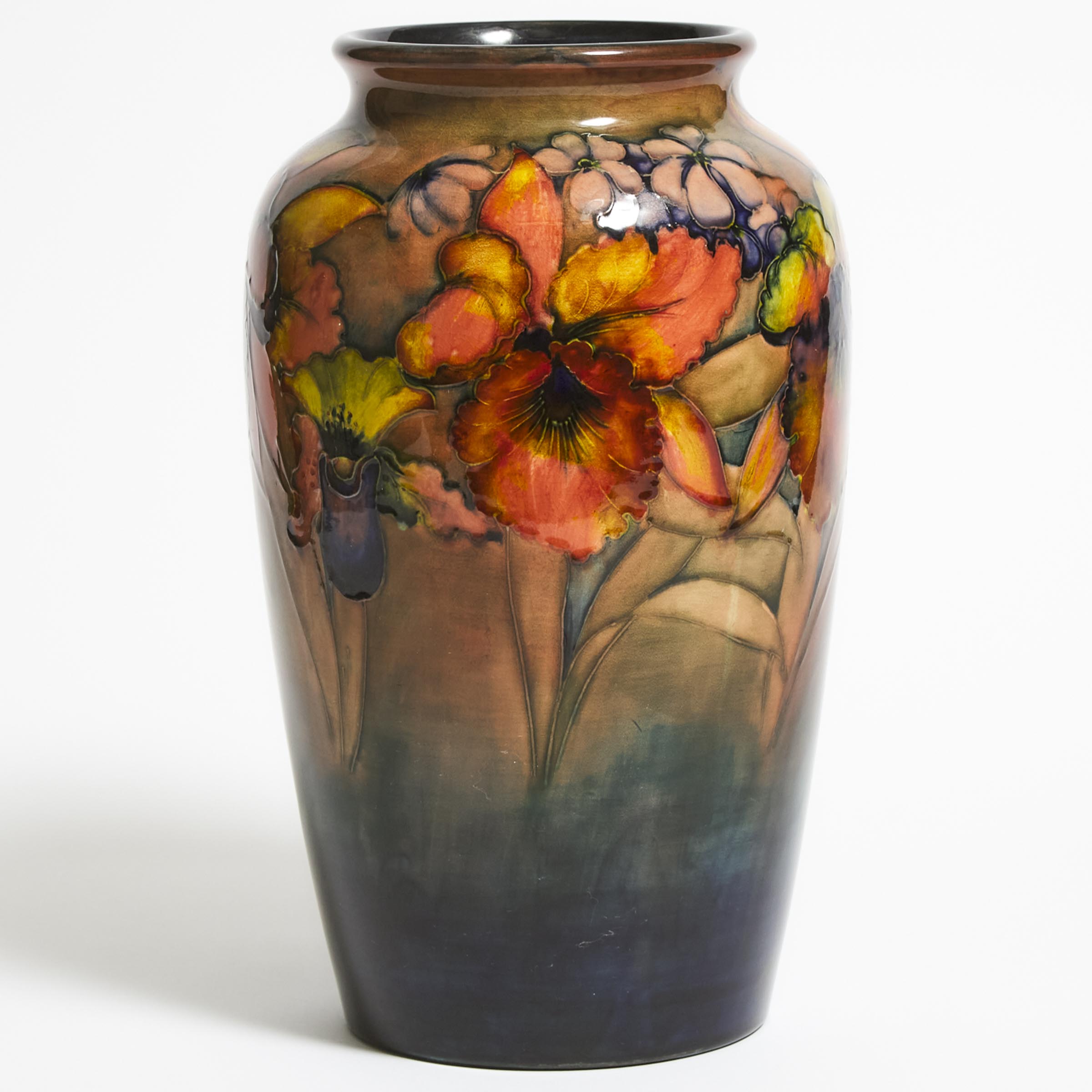 Moorcroft Flamb Orchids Vase  2f2d29