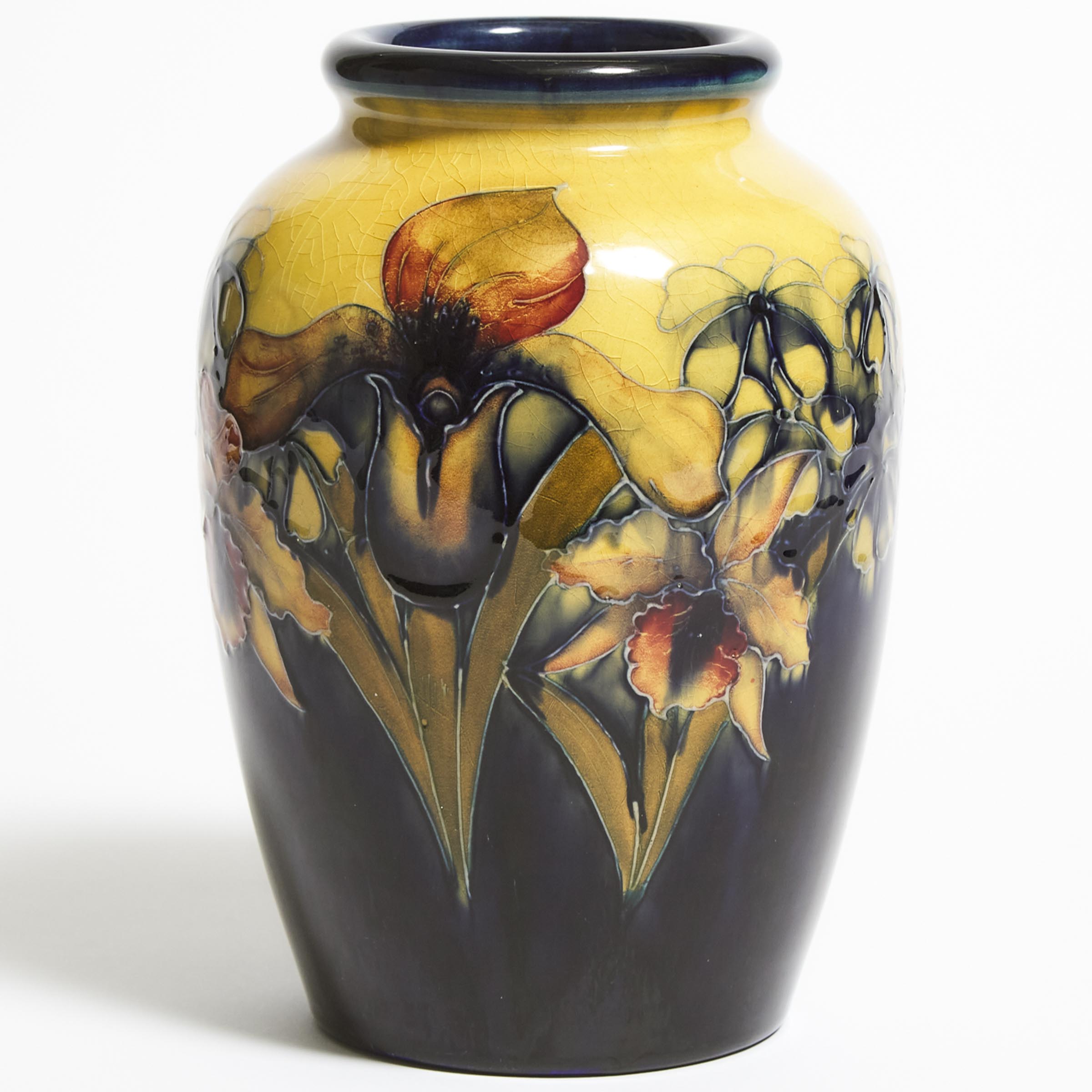 Moorcroft Orchids Vase, 1930s 