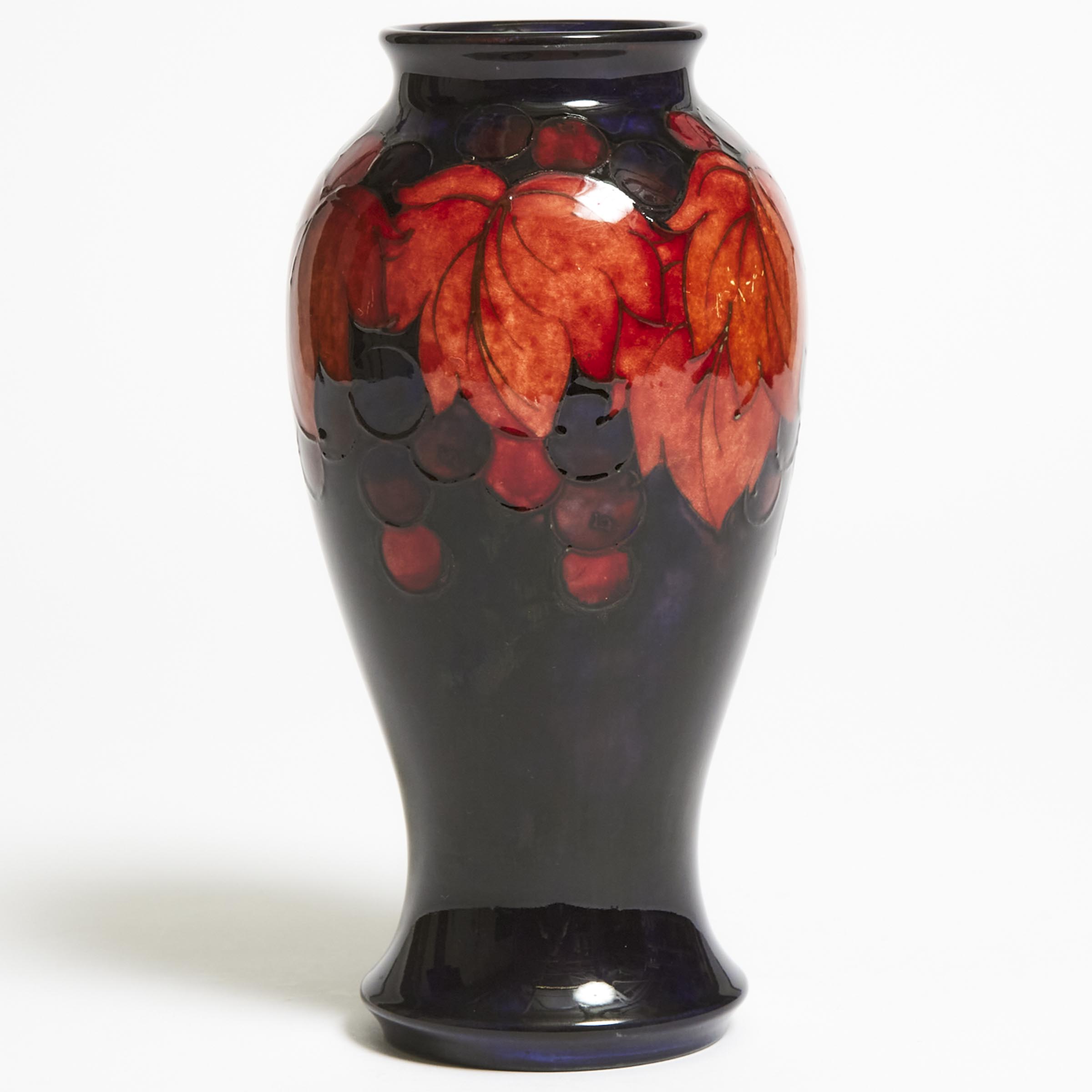 Moorcroft Flambé Grape and Leaf Vase,