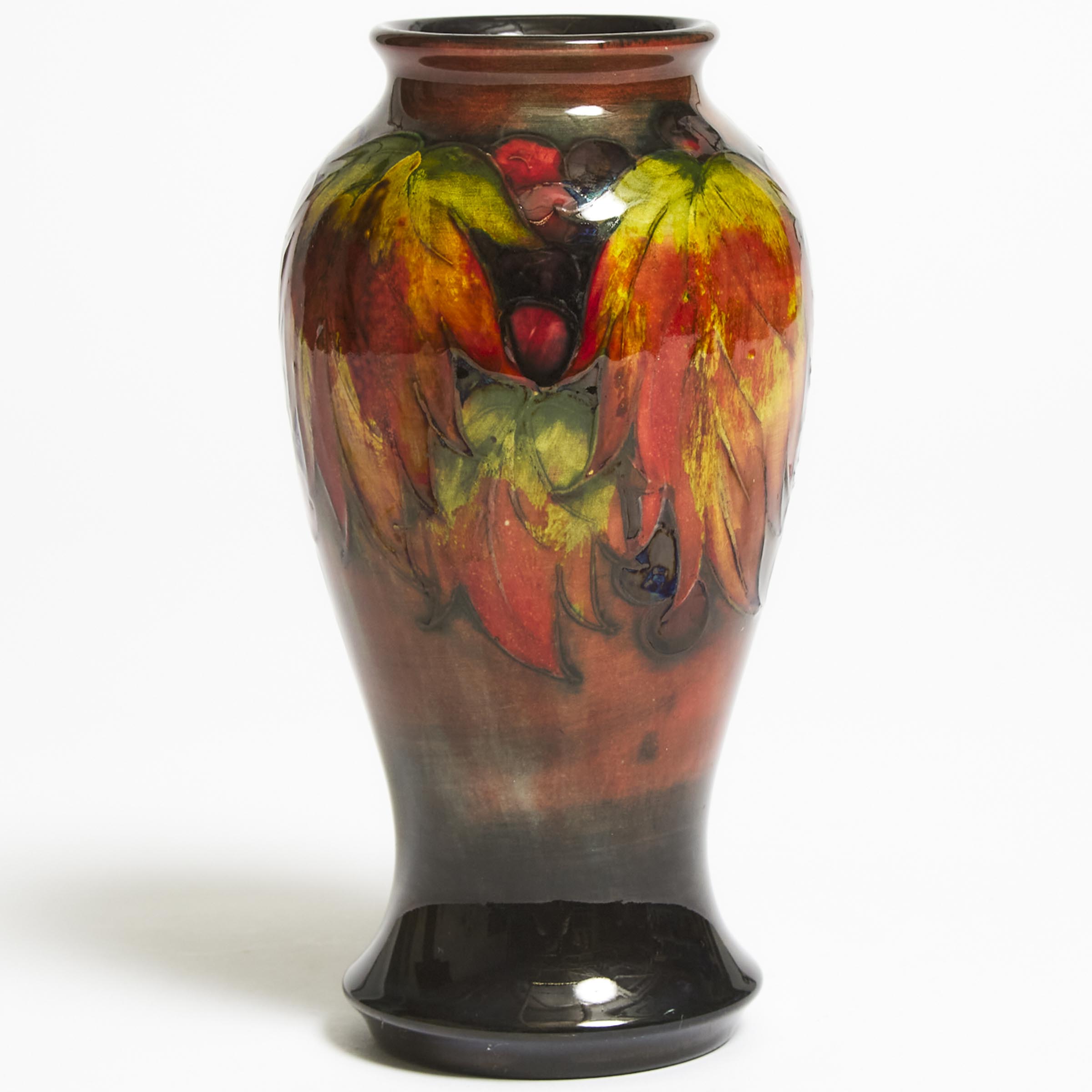 Moorcroft Flambé Grape and Leaf Vase,