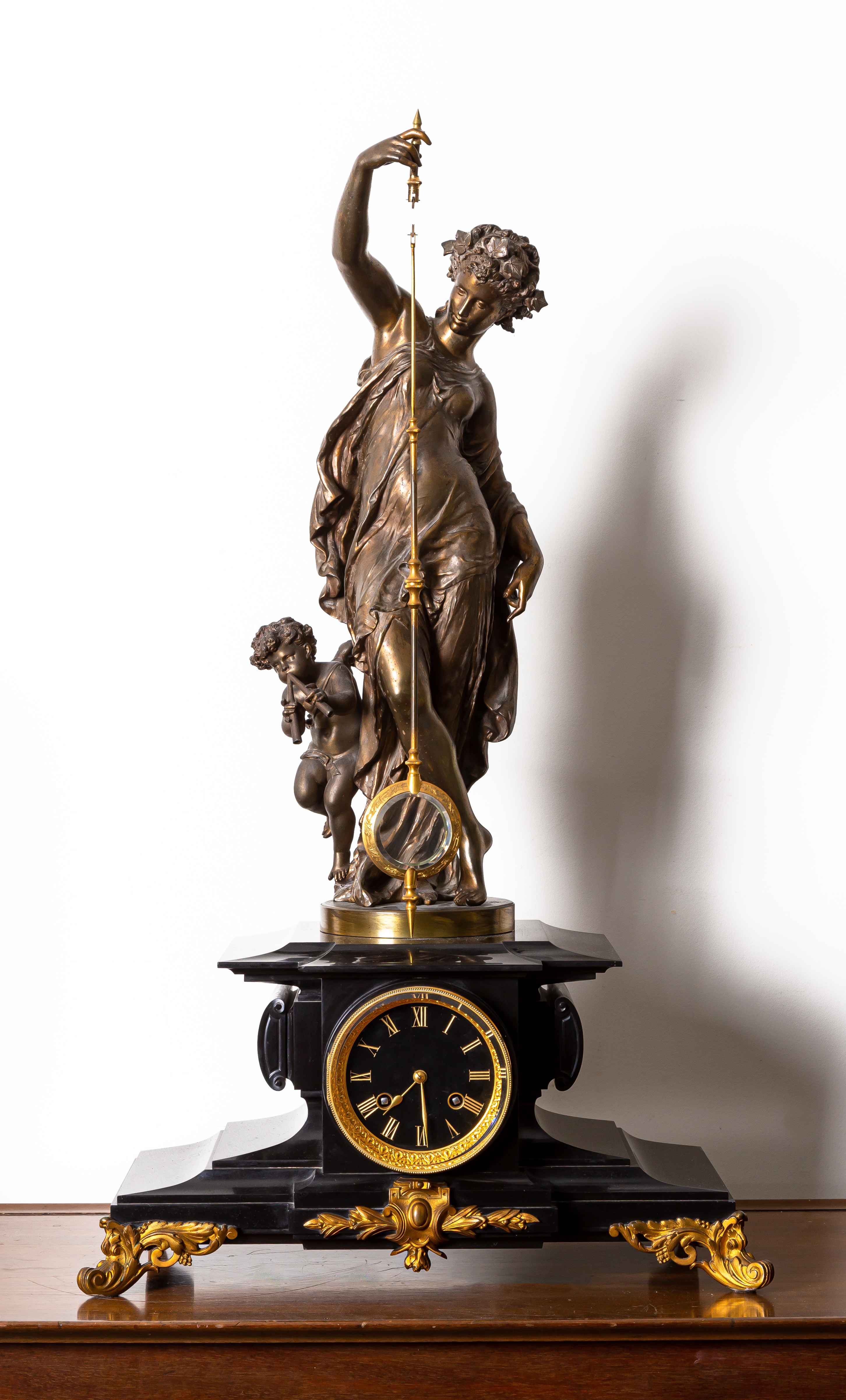 LARGE GUILMET MYSTERY CLOCK, CIRCA 1880