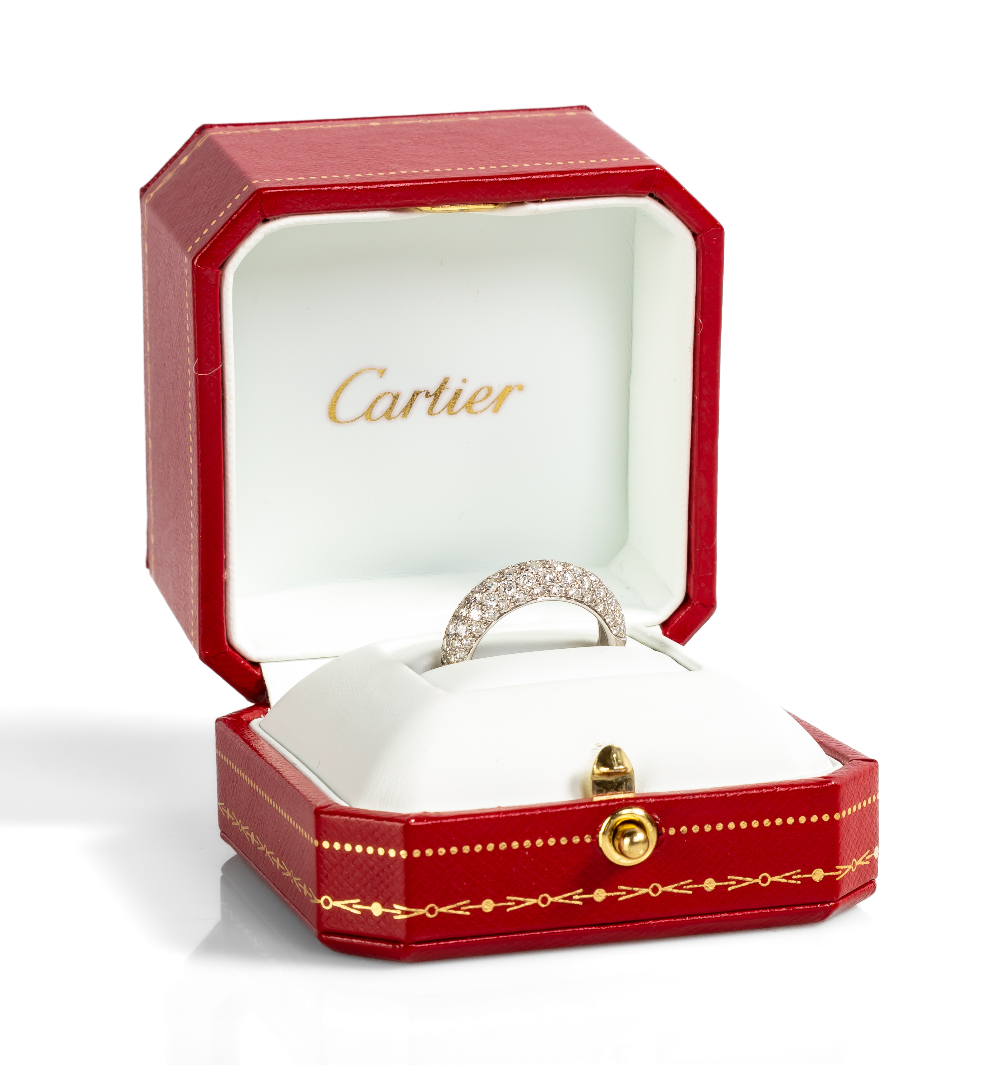 CARTIER 18K GOLD PAVE SET DIAMOND 2f2e0e