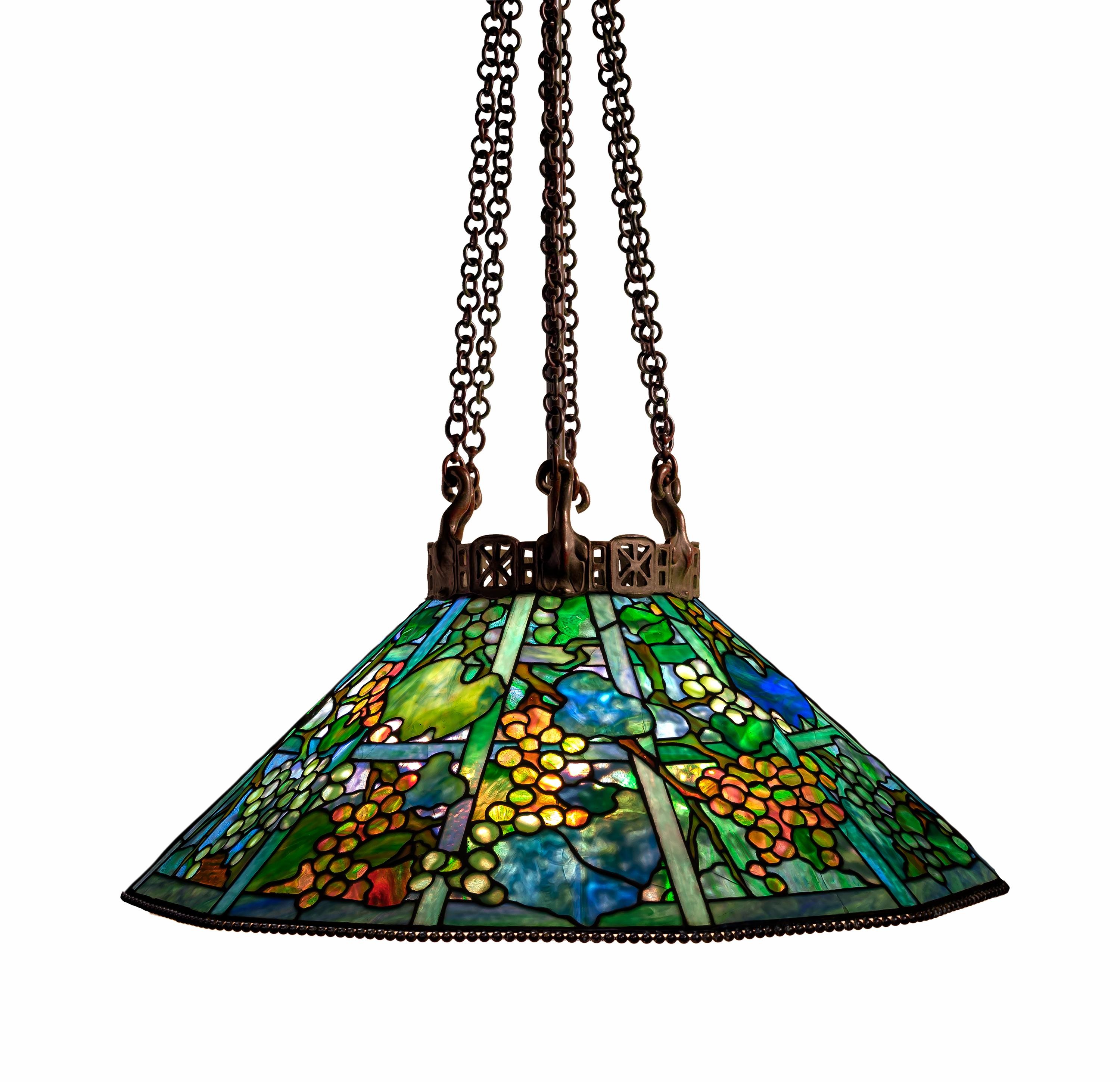 TIFFANY STUDIOS GRAPE TRELLIS CHANDELIER 2f2e2e