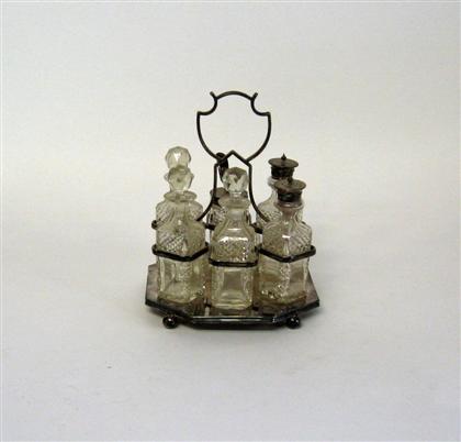 Silver plate cruet stand    early