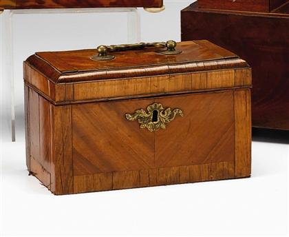 English mahogany tea caddy 18th 19th 4b7f5