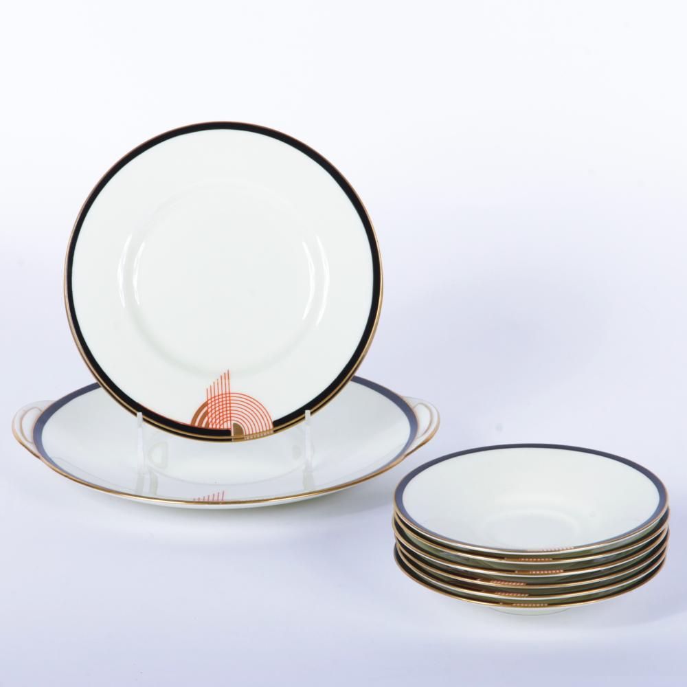 ROYAL DOULTON ART DECO PLATE AND SAUCER