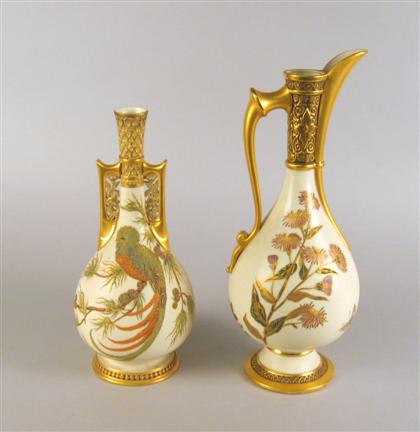 Two Royal Worcester gilt decorated 4b81f