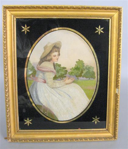 English needlework picture early 4b822