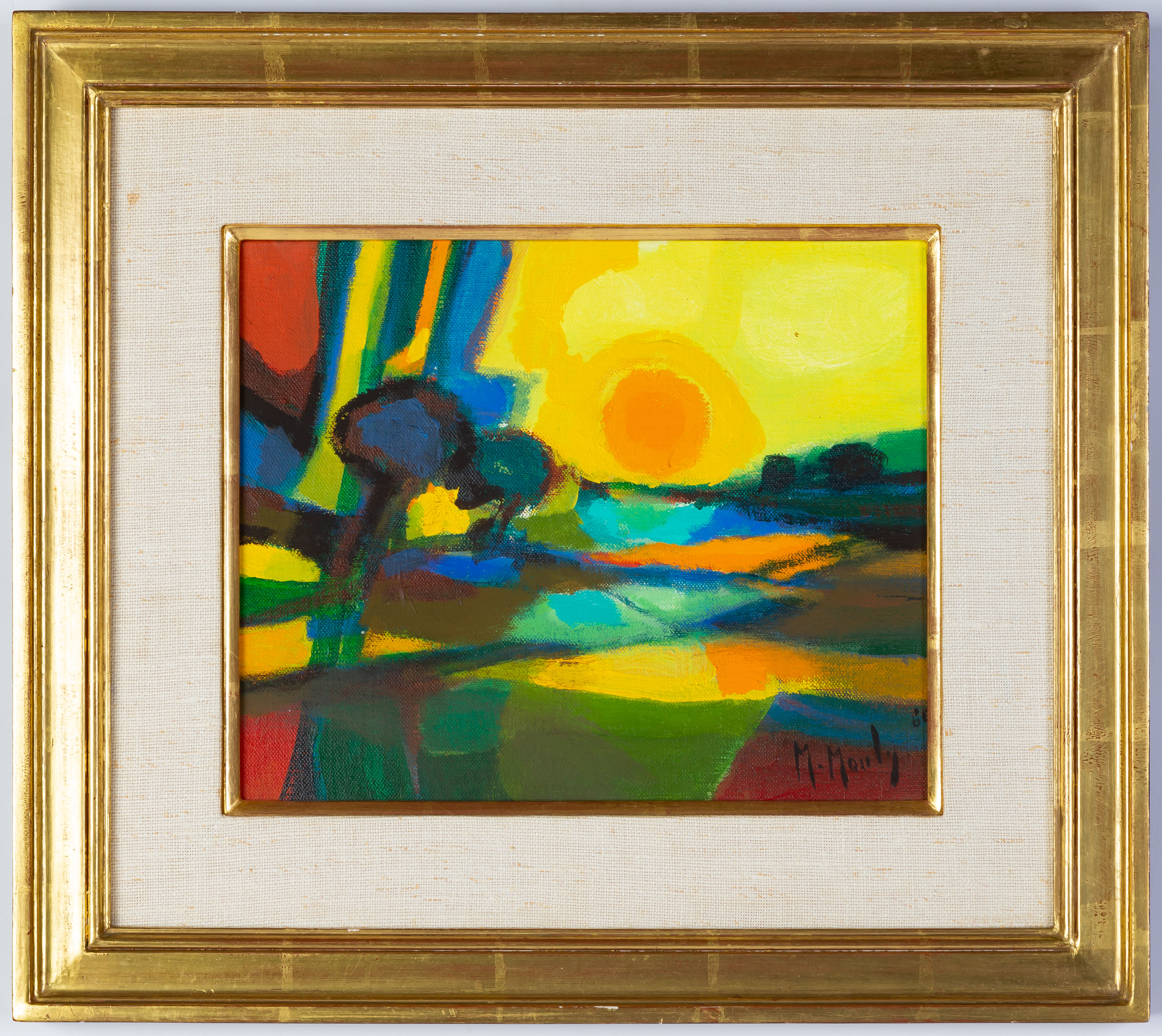 MARCEL MOULY (1918-2008) SUNSET oil