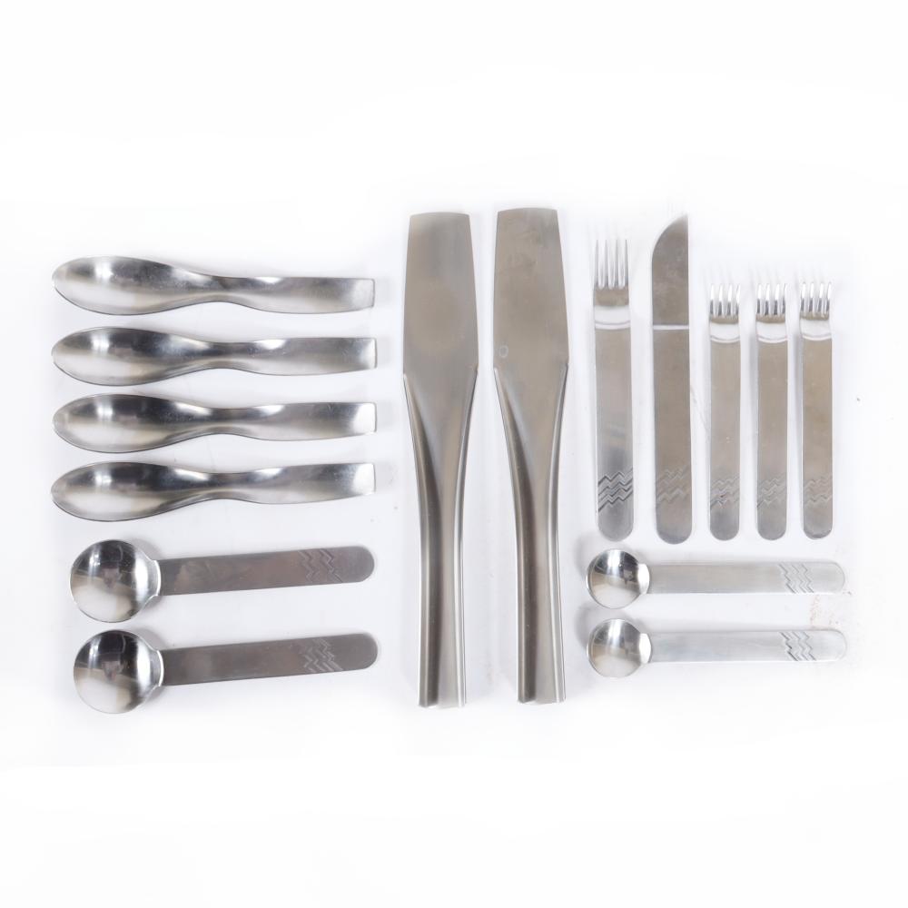 MODERNIST STAINLESS STEEL FLATWARE