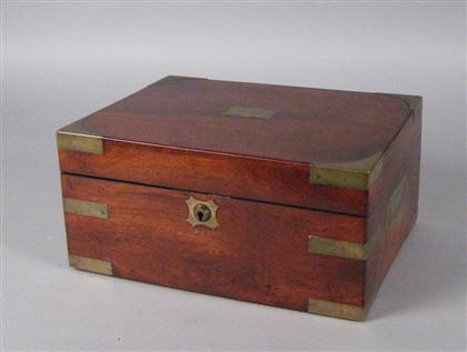 English brass bound mahogany box 4b83d
