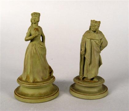 Two Wedgwood green jasperware chess 4b83f