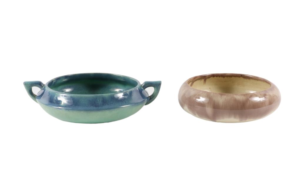 MUNCIE POTTERY TWO NARCISSUS BOWLS,