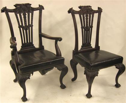 Set of eight carved mahogany dining 4b84c