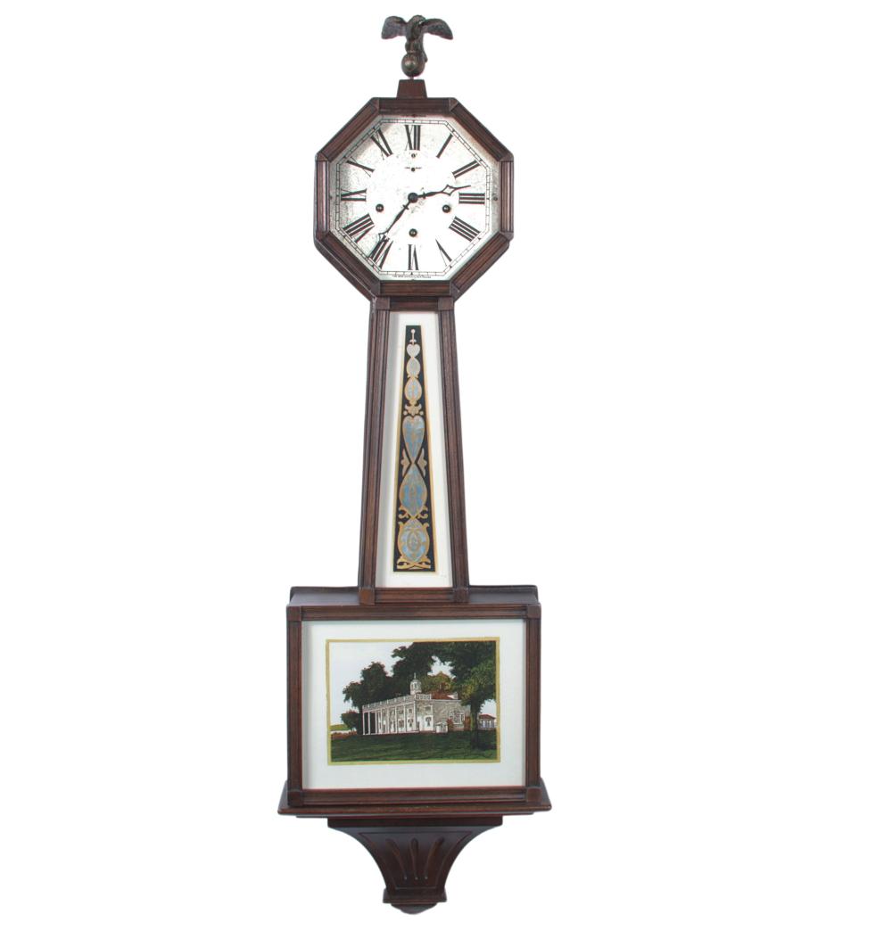 NEW HAVEN CLOCK CO. BANJO CLOCK WITH