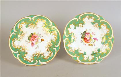 Pair of Rockingham porcelain plates 4b853