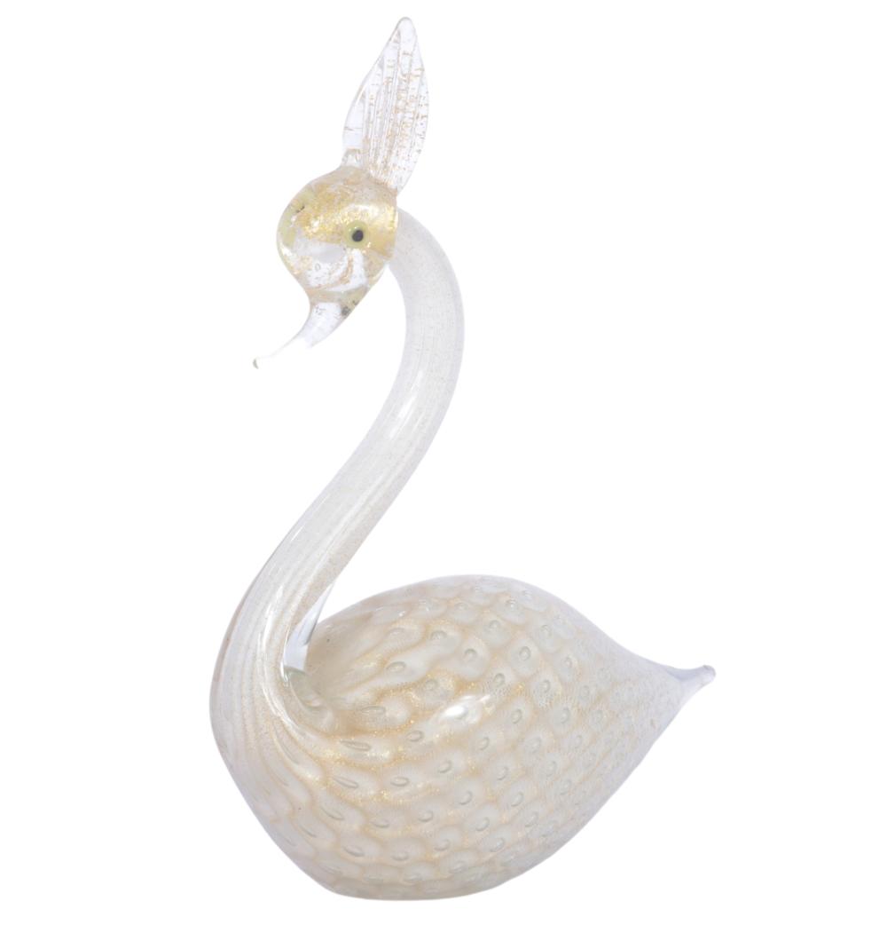 BARBINI MURANO ART GLASS WHITE