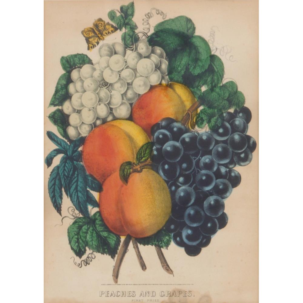 CURRIER IVES FRUIT CHROMOLITHOGRAPH  2f3370