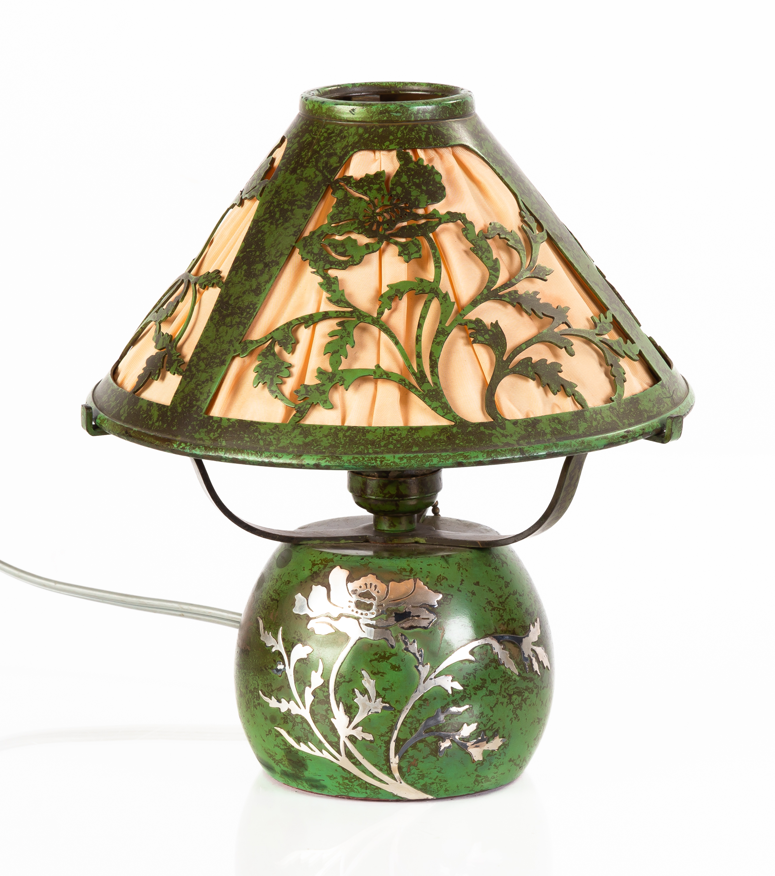 HEINTZ ART SILVER OVERLAY LAMP