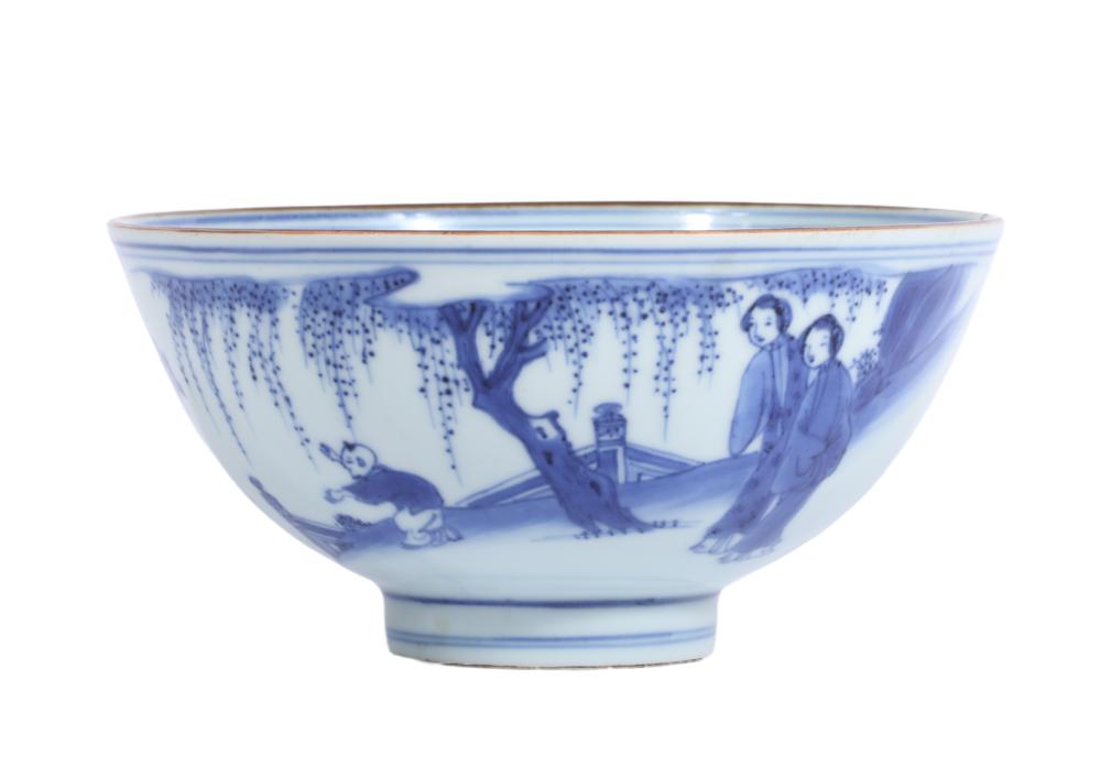 CHINESE MING DYNASTY BLUE AND WHITE