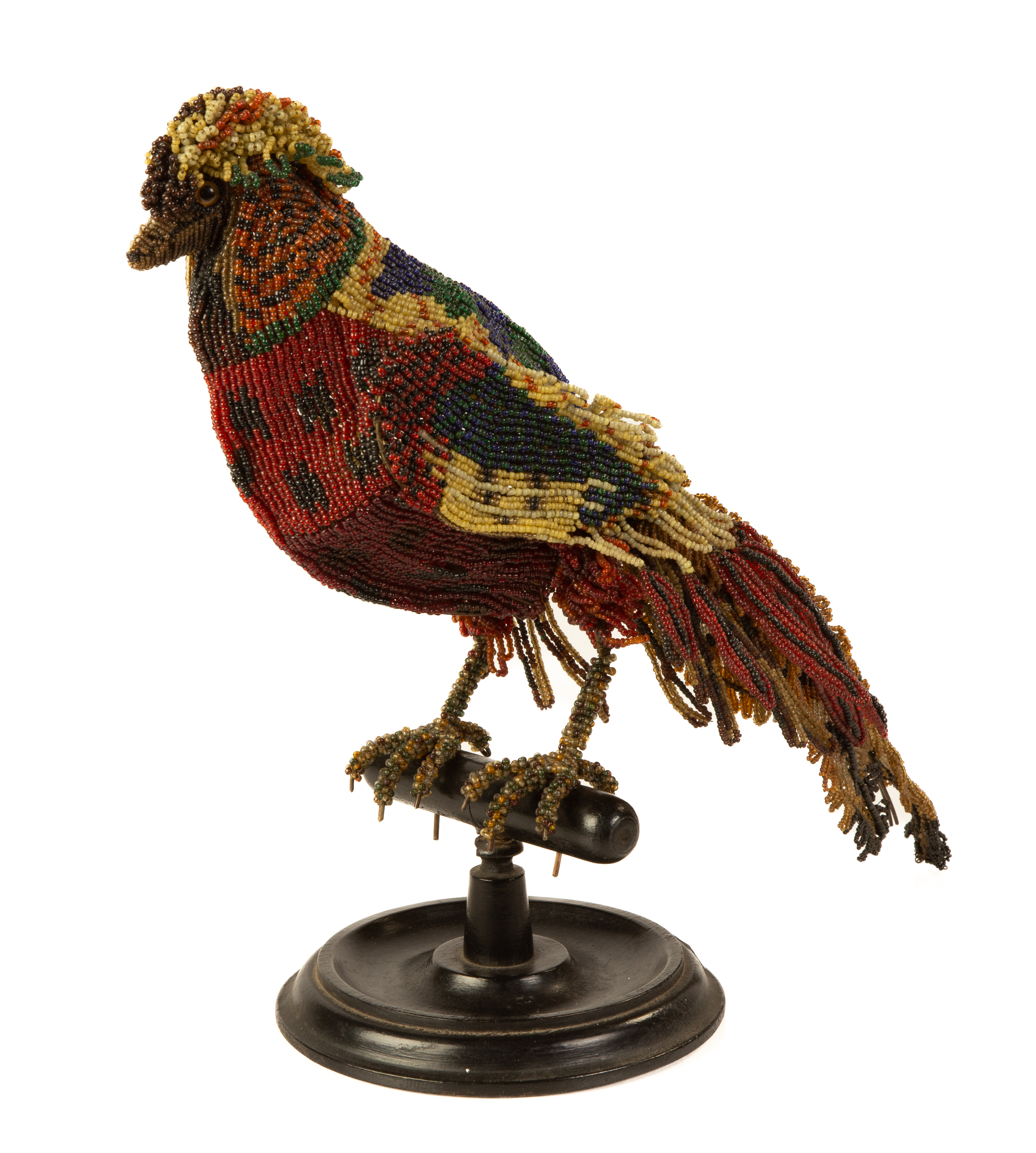 VICTORIAN BEADWORK BIRD Late 19th 2f34c3