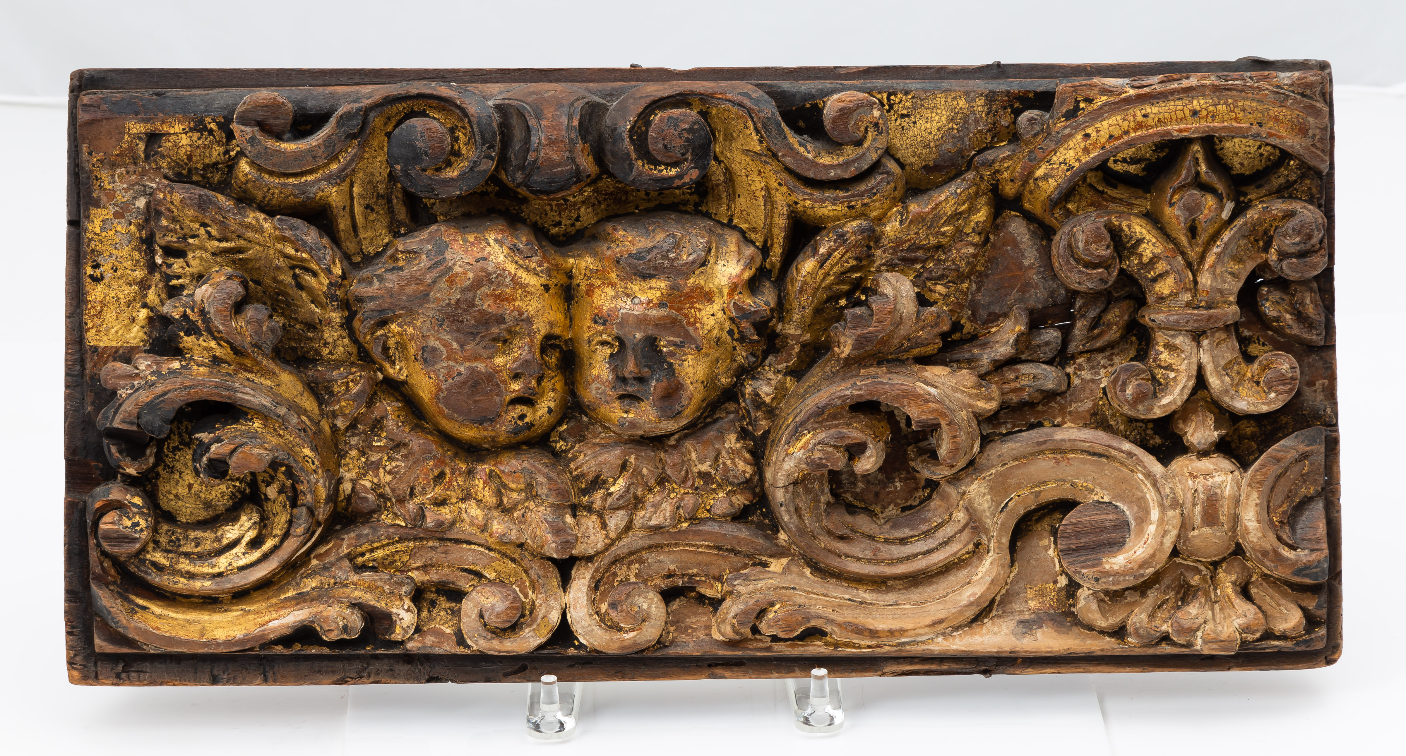 ARCHITECTURAL CARVED WOOD WALL PLAQUE