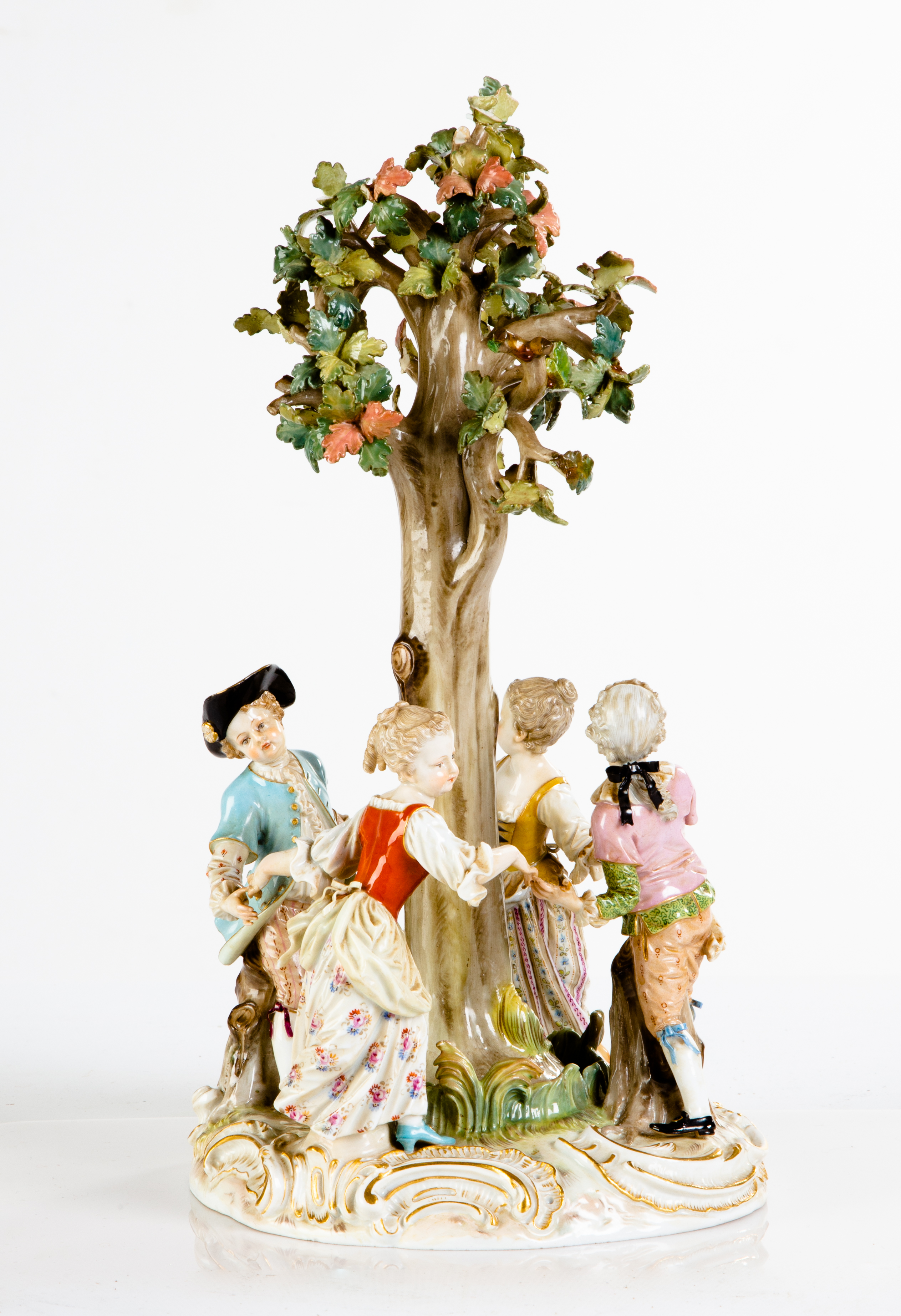 MEISSEN FIGURAL GROUPING Hand-painted