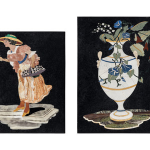 Two Continental Pietra Dura Plaques
20th