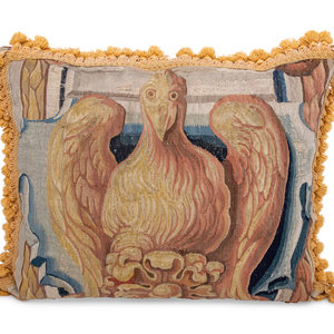 A Brussels Tapestry Pillow with 2f5d51