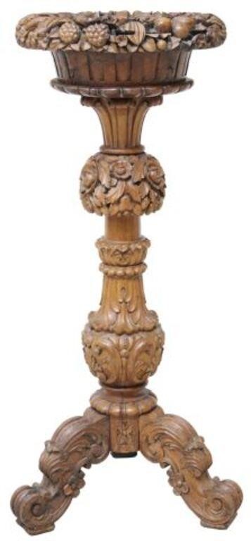 FINELY CARVED JARDINIERE PEDESTALFinely