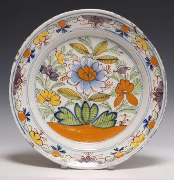 DELFT POLYCHROME FLORAL CHARGERDelft