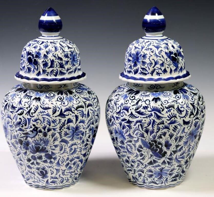  2 DELFT BLUE WHITE EARTHENWARE 2f5e83