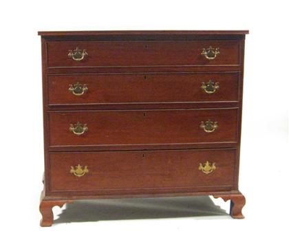 Chippendale walnut chest of drawers 4bcab